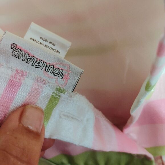 Youngland Pink and Green Pleated Halter Sundress - Picture 5 of 15